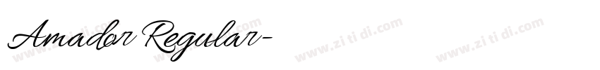 Amador Regular字体转换